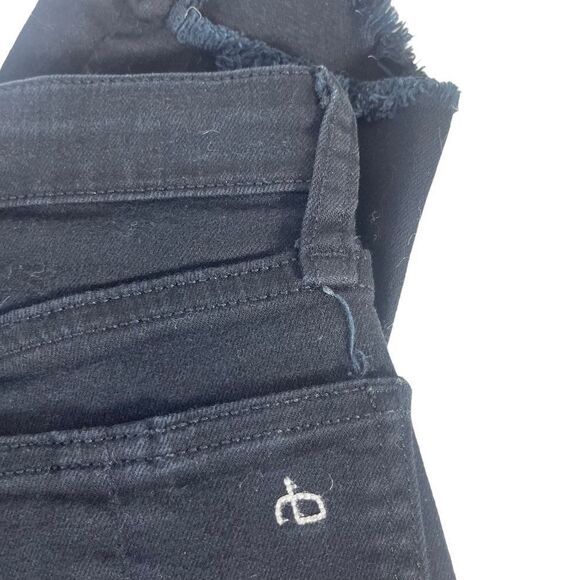 Rag & Bone Nina High Rise Ankle Skinny Jeans In Black Hampton Sz 26 - Picture 12 of 14